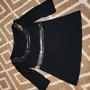 Womens XL black with gray shine areas. 3/4 sleeves dressy shirt. Super nice